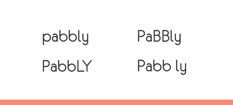 Incorrect naming examples