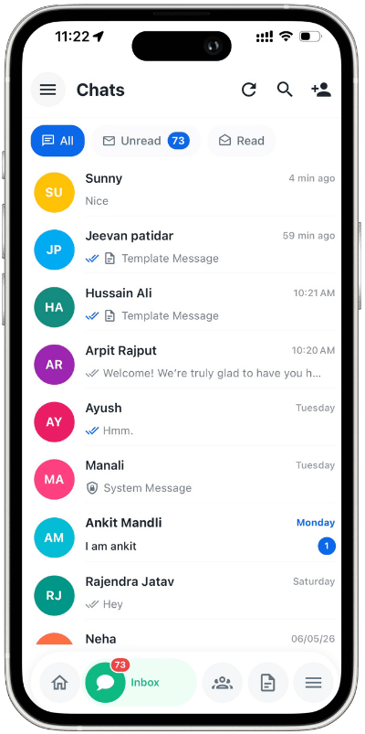 Chats screen