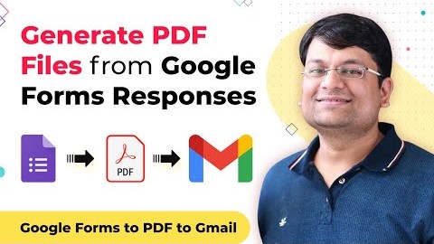 Google Form Responses to PDF Document and Send PDF on Email to Form Submitter (No Coding Required)