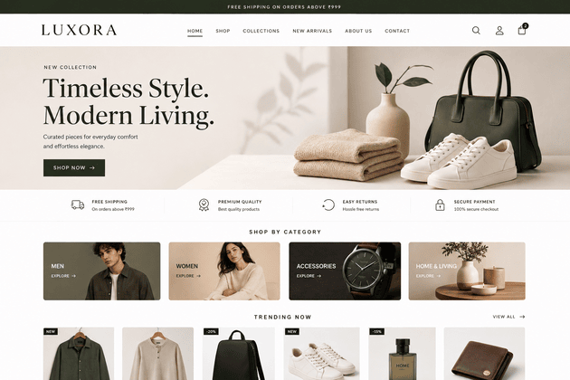 Ecommerce built with Pabbly Studio